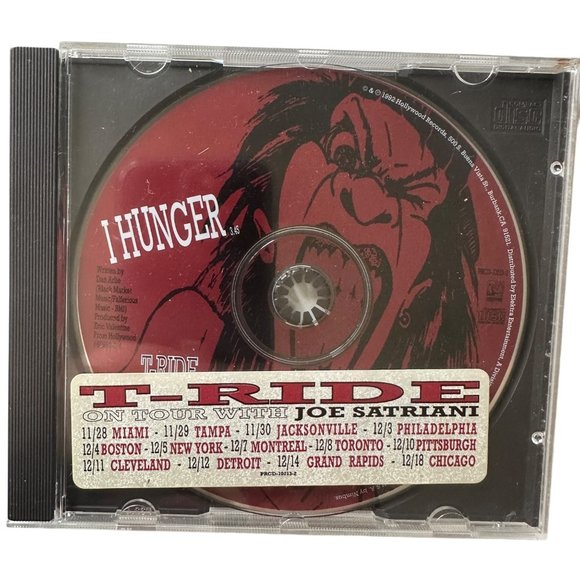 T-Ride on tour with Joe Satriana 1992 Hollywood Records music CD BROKEN CASE - Picture 1 of 7
